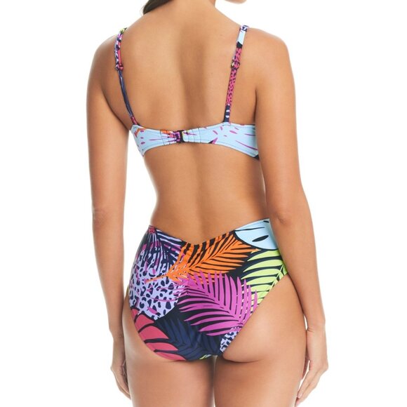 Bar III Palm Prowl Plunge Cutout Monokini Swimsuit - Picture 2 of 2